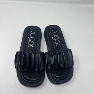 Sugar Black Casual Slides